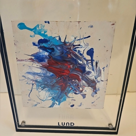 Hand Crafted fluid art on recycled cardboard upcycled handmade artwork kids art - Picture 7 of 12